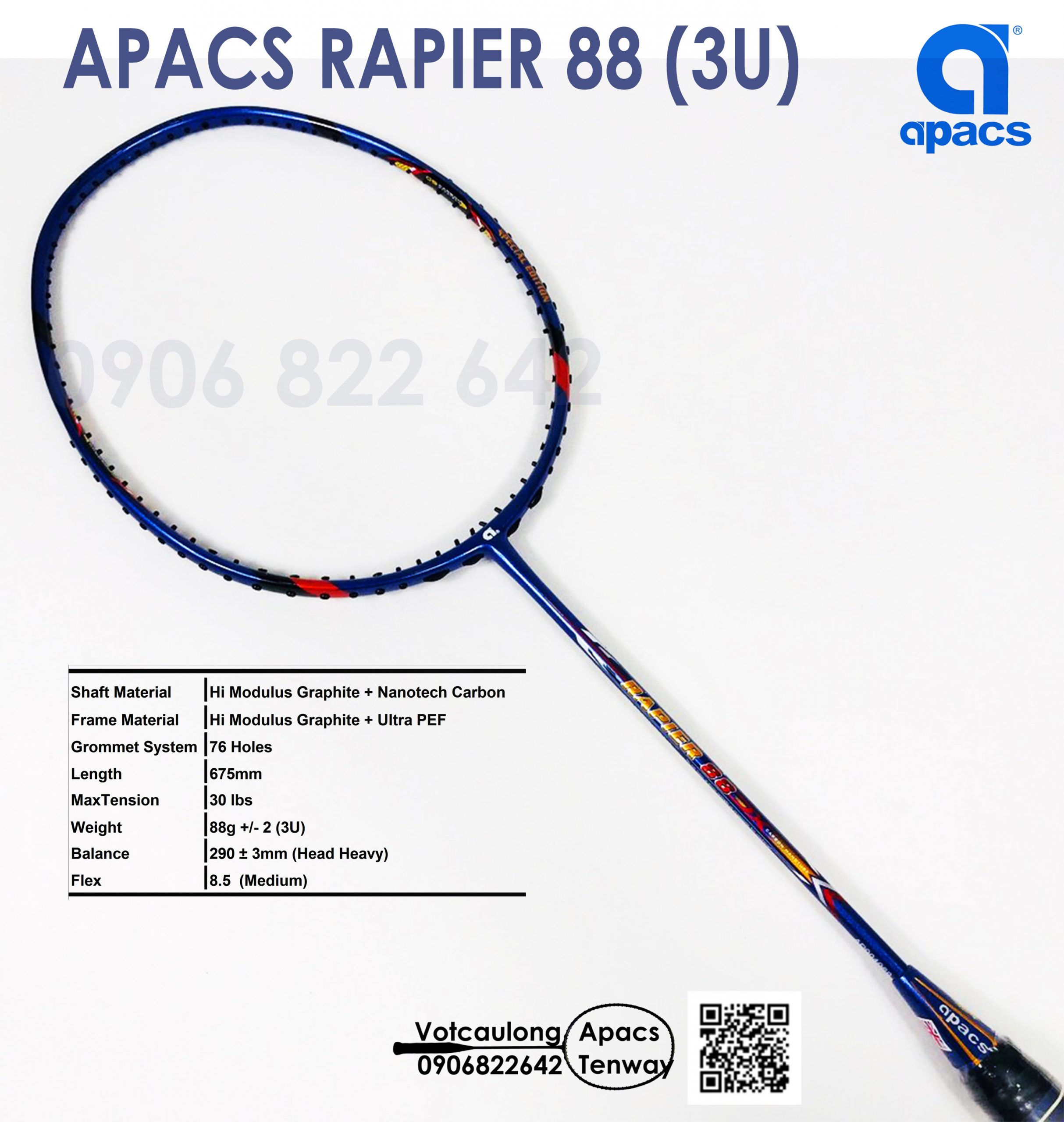 Tìm kiếm một chiếc vợt cầu lông chất lượng và đẳng cấp? Hãy xem hình ảnh sản phẩm Apacs Rapier 88 tại đây để khám phá những tính năng và đặc điểm nổi bật của chiếc vợt này.