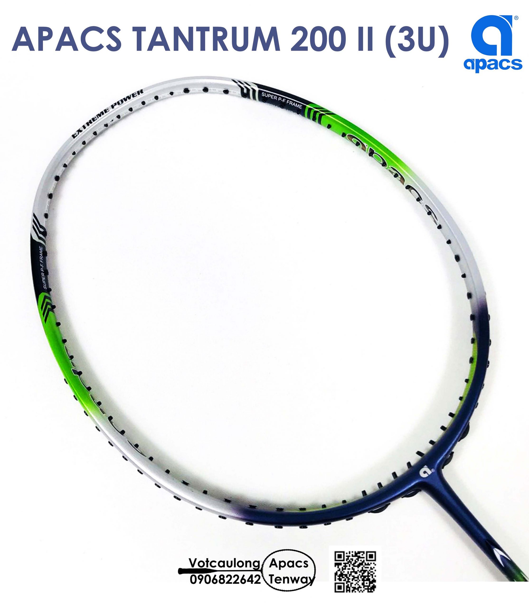Vợt cầu lông Apacs Tantrum 200 II: Nếu bạn đang tìm kiếm một chiếc vợt cầu lông chất lượng cao, thì Apacs Tantrum 200 II là sự lựa chọn tuyệt vời dành cho bạn. Với thiết kế độc đáo và nặng chỉ 85g, vợt cầu lông này mang lại cho bạn khả năng điều khiển và đánh bóng tuyệt vời, giúp bạn đạt được những thắng lợi trên sân cầu lông.