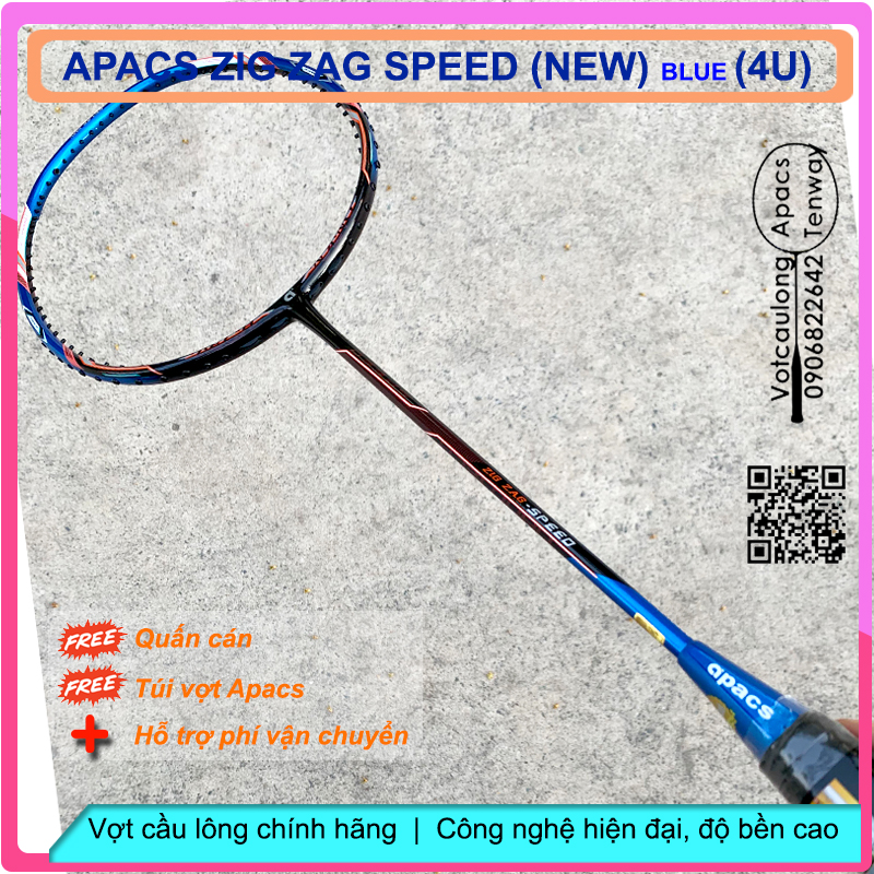 Vợt cầu lông Apacs Zig Zag Speed (4U New Blue) – Vợt cân bằng ổn